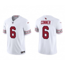 Men Arizona Cardinals 6 James Conner White 2023 F U S E  Vapor Untouchable Limited Stitched Football Jersey