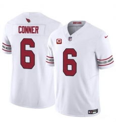 Men Arizona Cardinals 6 James Conner White 2024 F U S E  With 3 Star C Patch Vapor Untouchable Limited Stitched Football Jersey