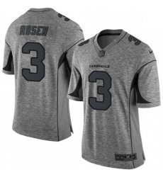 Men Nike Arizona Cardinals 3 Josh Rosen Limited Gray Gridiron NFL Jersey