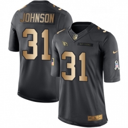 Men Nike Arizona Cardinals 31 David Johnson Limited BlackGold Salute to Service NFL Jersey