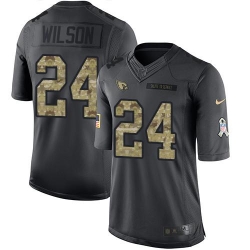 Nike Cardinals #24 Adrian Wilson Black Mens Stitched NFL Limited 2016 Salute to Service Jersey