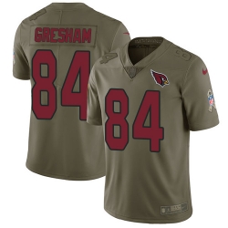 Nike Cardinals #84 Jermaine Gresham Olive Mens Stitched NFL Limited 2017 Salute to Service Jersey