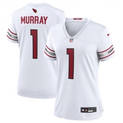Women Arizona Cardinals 1 Kyler Murray New White Stitched Game Jersey