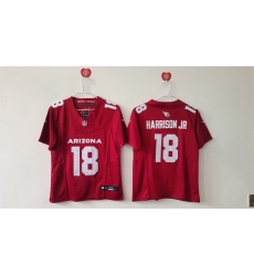 Women Arizona Cardinals 18 Marvin Harrison Jr Red 2024 F U S E Stitched Jersey