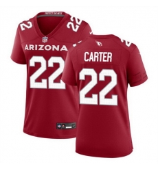 Women Arizona Cardinals 22 Michael Carter Red 2023 Stitched Jersey