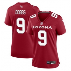 Women Arizona Cardinals 9 Joshua Dobbs Red 2023 Stitched Jersey  Run Small