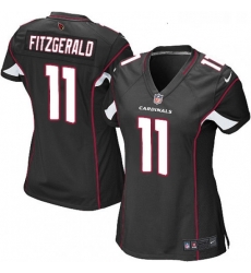 Womens Nike Arizona Cardinals 11 Larry Fitzgerald Game Black Alternate NFL Jersey