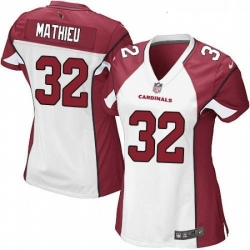 Womens Nike Arizona Cardinals 32 Tyrann Mathieu Game White NFL Jersey