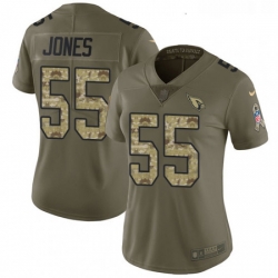 Womens Nike Arizona Cardinals 55 Chandler Jones Limited OliveCamo 2017 Salute to Service NFL Jersey