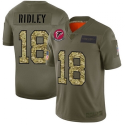 Falcons 18 Calvin Ridley Olive Camo Men Stitched Football Limited 2019 Salute To Service Jersey