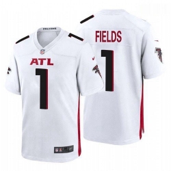 Men Atlanta Falcons #1 Justin Fields White 2021 Draft Jersey