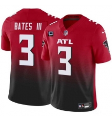 Men Atlanta Falcons 3 Jessie Bates III Red Black 2024 F U S E With 3 Star C Patch Vapor Untouchable Limited Stitched Football Jersey