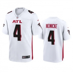 Men Atlanta Falcons 4 Taylor Heinicke New White Stitched Game Jersey