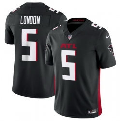 Men Atlanta Falcons 5 Drake London Black 2023 F.U.S.E. Vapor Untouchable Limited Stitched Football Jersey