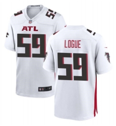 Men Atlanta Falcons 59 Zion Logue White Limited Stitched Football Game Jersey