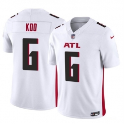 Men Atlanta Falcons 6 Younghoe Koo White 2023 F U S E  Vapor Untouchable Limited Stitched Football Jersey