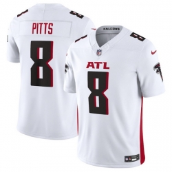 Men Atlanta Falcons 8 Kyle Pitts White 2023 F U S E  Vapor Untouchable Limited Stitched Football Jersey