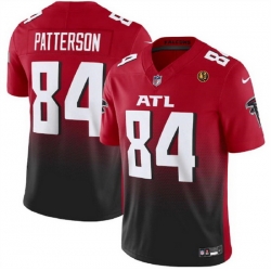 Men Atlanta Falcons 84 Cordarrelle Patterson Red Black 2023 F U S E  With John Madden Patch Vapor Limited Stitched Football Jersey