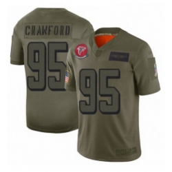 Men Atlanta Falcons 95 Jack Crawford Limited Camo 2019 Salute to Service Football Jersey