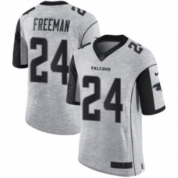 Men Nike Atlanta Falcons 24 Devonta Freeman Limited Gray Gridiron II NFL Jersey