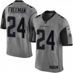 Men Nike Atlanta Falcons 24 Devonta Freeman Limited Gray Gridiron NFL Jersey