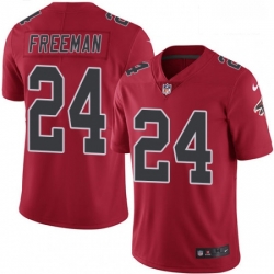 Men Nike Atlanta Falcons 24 Devonta Freeman Limited Red Rush Vapor Untouchable NFL Jersey