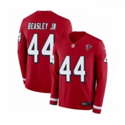 Men Nike Atlanta Falcons 44 Vic Beasley Limited Red Therma Long Sleeve NFL Jersey