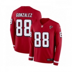 Men Nike Atlanta Falcons 88 Tony Gonzalez Limited Red Therma Long Sleeve NFL Jersey