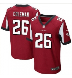 Nike Atlanta Falcons #26 Tevin Coleman Red Team Color Mens Stitched NFL Elite Jersey