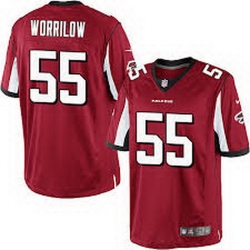 Nike Atlanta Falcons #55 Paul Worrilow Red Team Color Mens Stitched NFL Elite Jersey