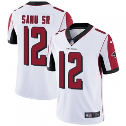 Nike Falcons #12 Mohamed Sanu Sr White Mens Stitched NFL Vapor Untouchable Limited Jersey