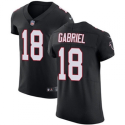 Nike Falcons #18 Taylor Gabriel Black Alternate Mens Stitched NFL Vapor Untouchable Elite Jersey