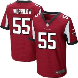 Nike Falcons #55 Paul Worrilow Red Team Color Mens Stitched NFL Elite Jersey