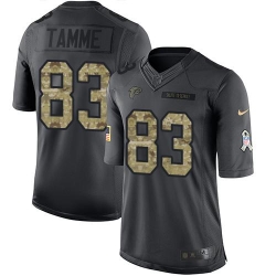 Nike Falcons #83 Jacob Tamme Black Mens Stitched NFL Limited 2016 Salute To Service Jersey