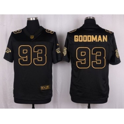 Nike Falcons #93 Malliciah Goodman Black Mens Stitched NFL Elite Pro Line Gold Collection Jersey