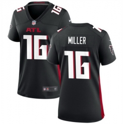 Women Atlanta Falcons 16 Scott Miller Black Stitched Jersey 28Run Small 29