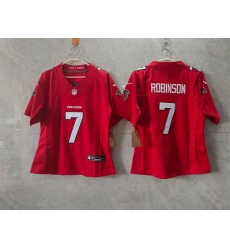 Women Atlanta Falcons  7 Bijan Robinson Red 2026 New F U S E  Stitched Jersey