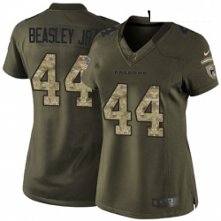 Womens Nike Atlanta Falcons 44 Vic Beasley Elite Green Salute to Service NFL Jersey