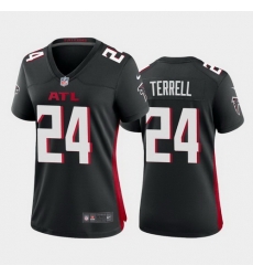 women a.j. terrell atlanta falcons black game jersey 2020 