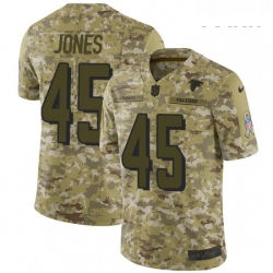 Youth Nike Atlanta Falcons 45 Deion Jones Limited Camo 2018 Salute to Service NFL Jersey