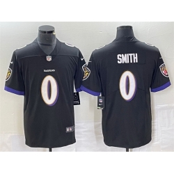 Men Baltimore Ravens 0 Roquan Smith Black Vapor Untouchable Limited Football Jersey