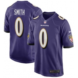 Men Baltimore Ravens #0 Roquan Smith Purple Vapor Untouchable Limited Stitched Jersey