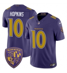 Men Baltimore Ravens  10 DeAndre Hopkins Purple 2026 F U S E  Alternate Vapor Stitched Limited Football Jersey