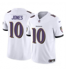 Men Baltimore Ravens 10 Emory Jones White 2023 F U S E Vapor Limited Football Jersey