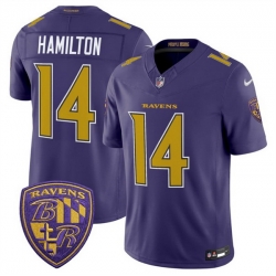 Men Baltimore Ravens  14 Kyle Hamilton Purple 2026 F U S E  Alternate Vapor Stitched Limited Football Jersey