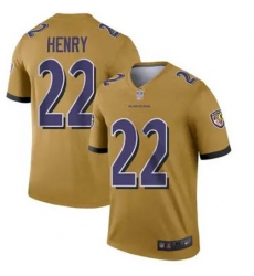 Men Baltimore Ravens 22 Derrick Henry 2023 F U S E Rush Vapor Limited Football Stitched Jersey