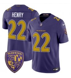 Men Baltimore Ravens  22 Derrick Henry Purple 2026 F U S E  Alternate Vapor Stitched Limited Football Jersey