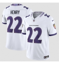 Men Baltimore Ravens  22 Derrick Henry White 2026 F U S E  Vapor Stitched Limited Football Jersey