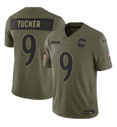 Men Baltimore Ravens 9 Justin Tucker Olive 2025 F U S E  Salute to Service Limited Football Jersey Men Baltimore Ravens 9 Justin Tucker Olive 2025 F U S E  Salute to Service Limited Football Jersey