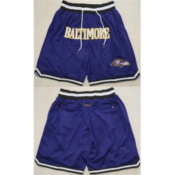 Men Baltimore Ravens Purple Shorts